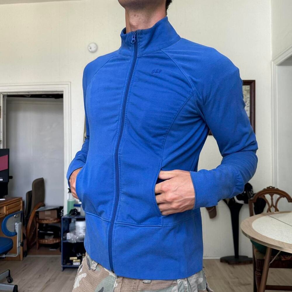 Vintage Y2K Gap Slim Fitted Track Jacket Zip Up Light Sweatshirt